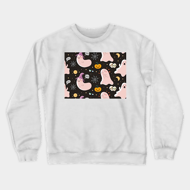 Cute Boo Halloween Gift Crewneck Sweatshirt by nicholsoncarson4